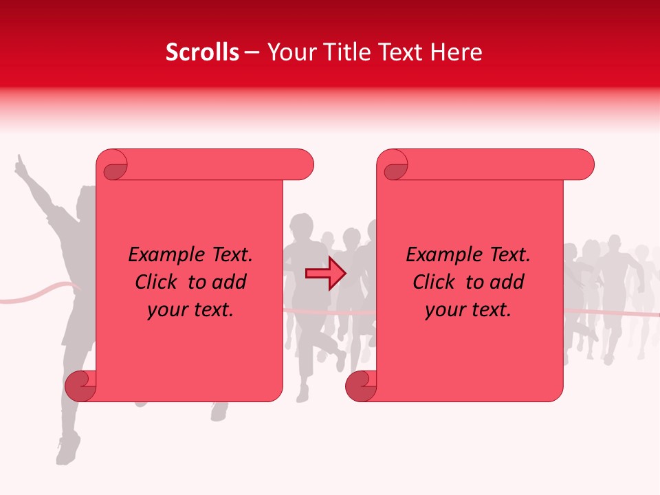 Editable Vector Illustration Of The Winner Of A Race With All Figures As Separate Objects Stock Vector Illustration: PowerPoint Template