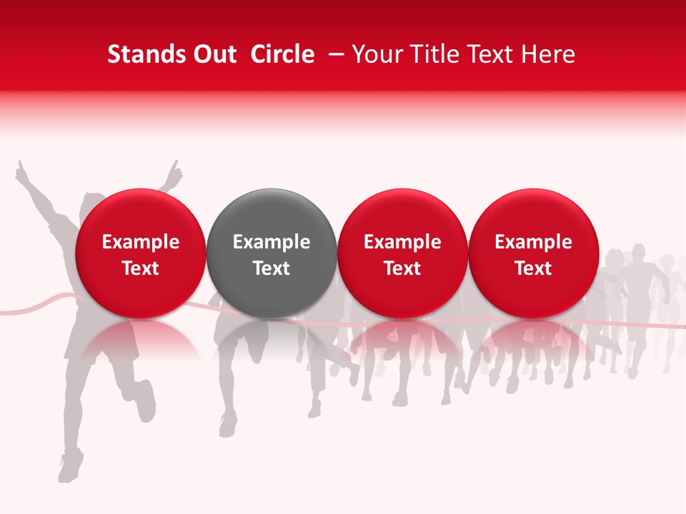 Editable Vector Illustration Of The Winner Of A Race With All Figures As Separate Objects Stock Vector Illustration: PowerPoint Template