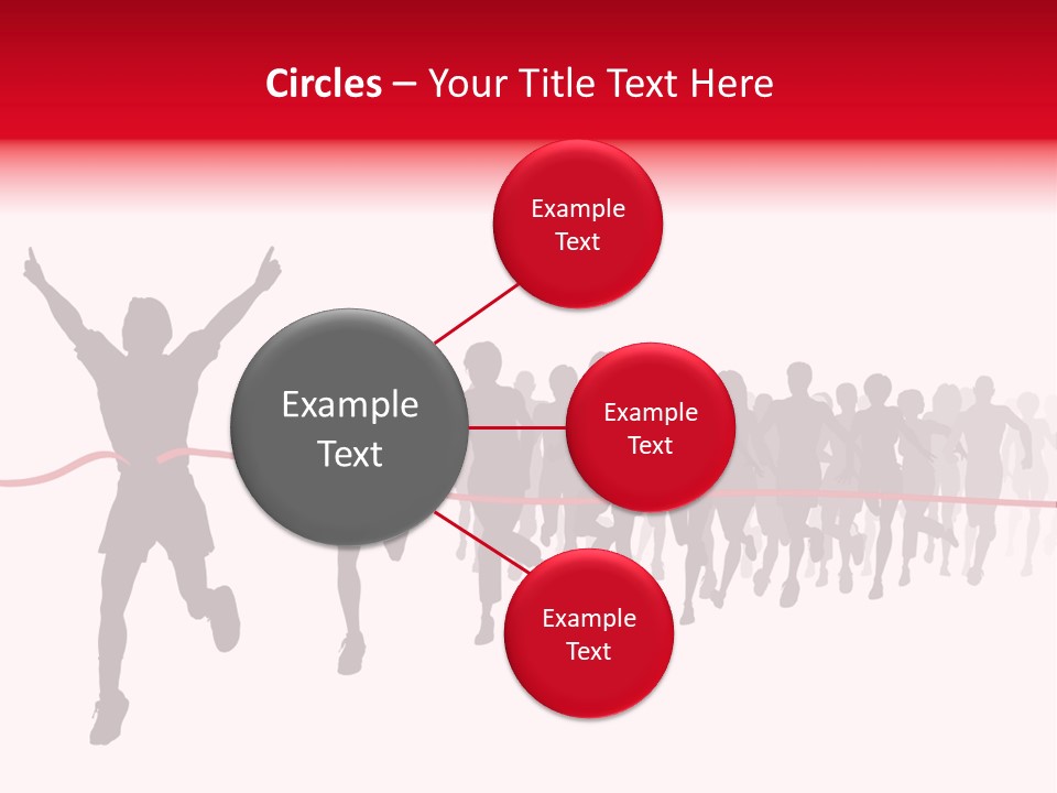 Editable Vector Illustration Of The Winner Of A Race With All Figures As Separate Objects Stock Vector Illustration: PowerPoint Template