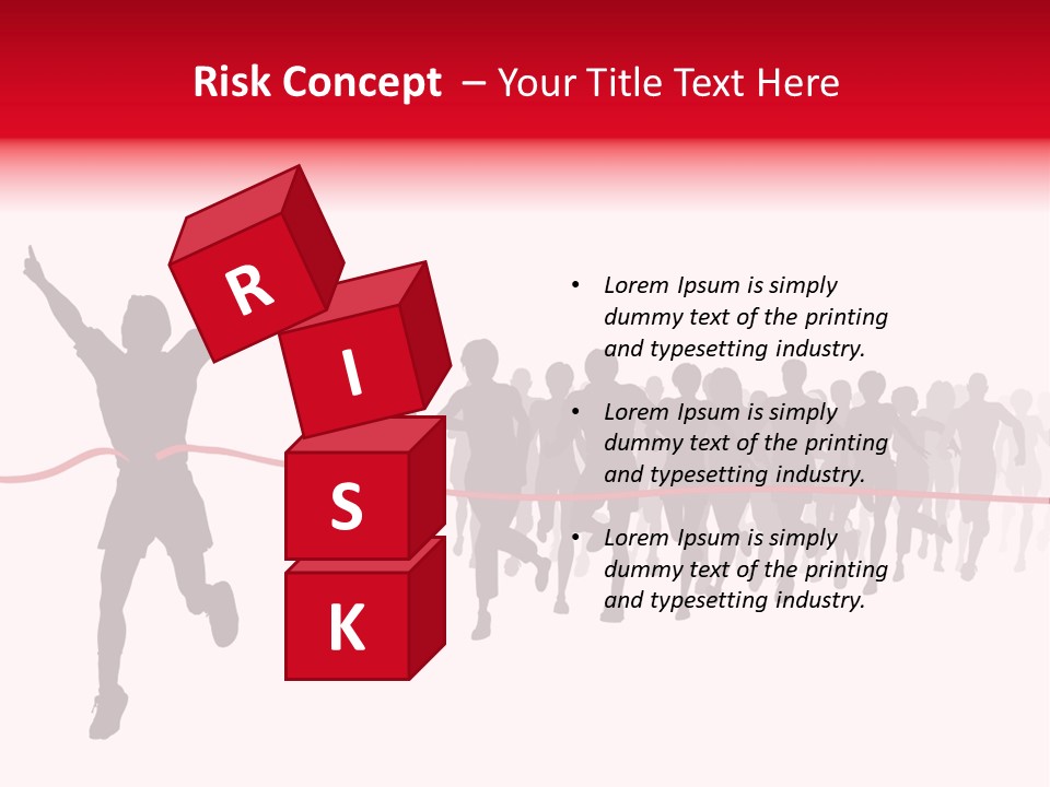 Editable Vector Illustration Of The Winner Of A Race With All Figures As Separate Objects Stock Vector Illustration: PowerPoint Template