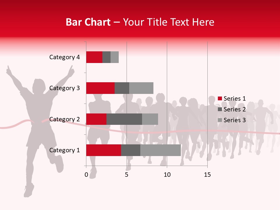 Editable Vector Illustration Of The Winner Of A Race With All Figures As Separate Objects Stock Vector Illustration: PowerPoint Template