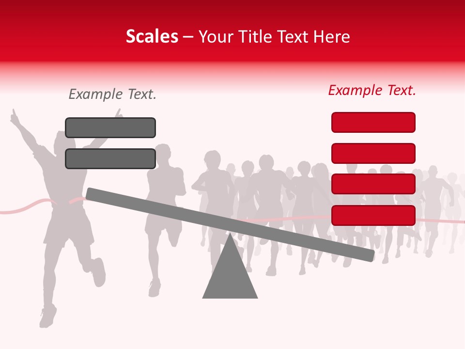 Editable Vector Illustration Of The Winner Of A Race With All Figures As Separate Objects Stock Vector Illustration: PowerPoint Template
