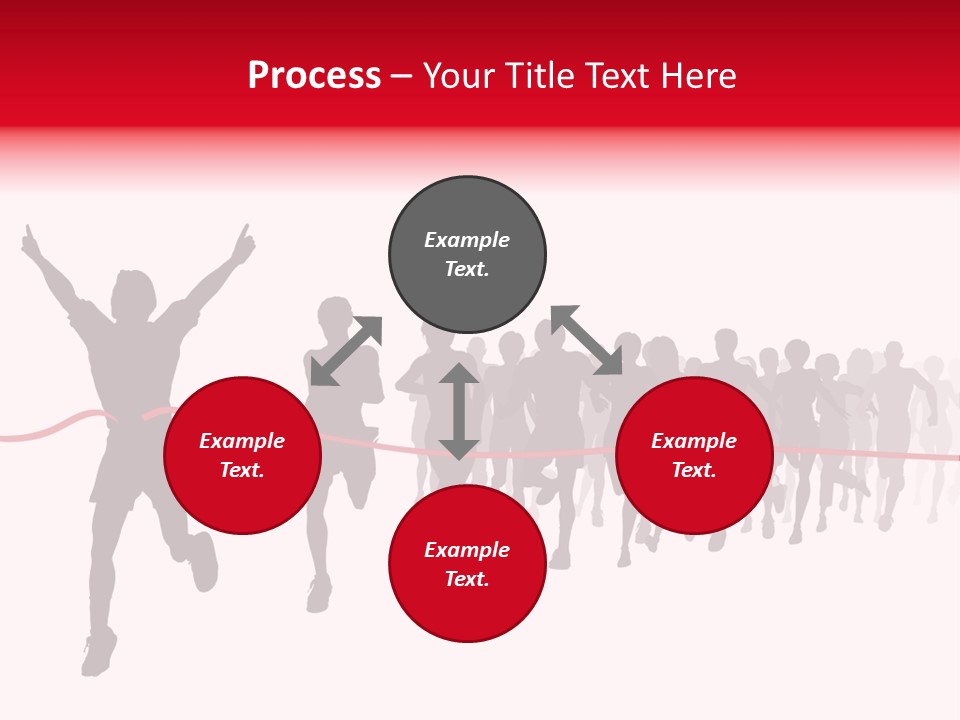 Editable Vector Illustration Of The Winner Of A Race With All Figures As Separate Objects Stock Vector Illustration: PowerPoint Template