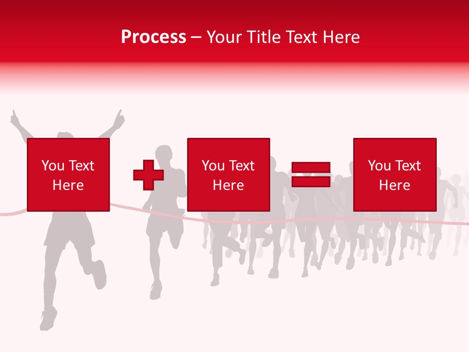 Editable Vector Illustration Of The Winner Of A Race With All Figures As Separate Objects Stock Vector Illustration: PowerPoint Template