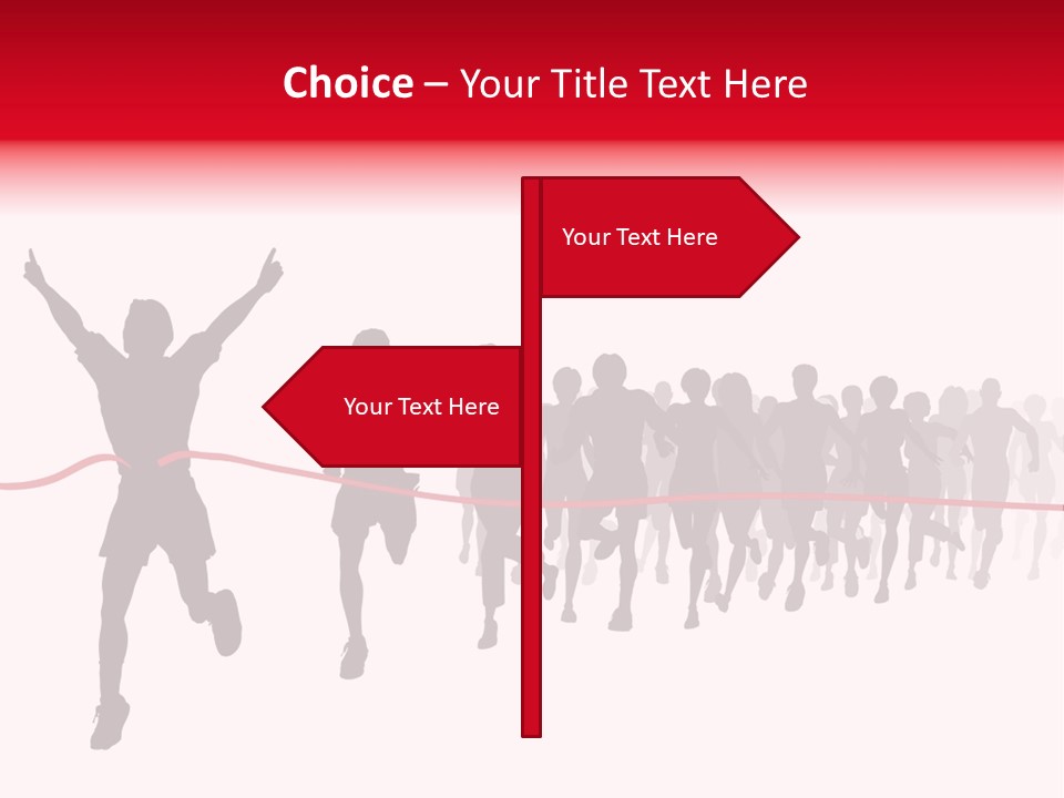 Editable Vector Illustration Of The Winner Of A Race With All Figures As Separate Objects Stock Vector Illustration: PowerPoint Template