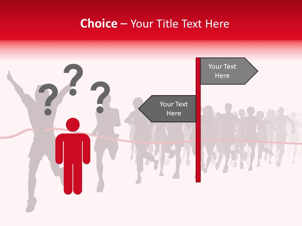 Editable Vector Illustration Of The Winner Of A Race With All Figures As Separate Objects Stock Vector Illustration: PowerPoint Template