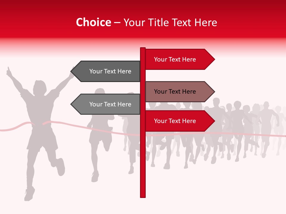 Editable Vector Illustration Of The Winner Of A Race With All Figures As Separate Objects Stock Vector Illustration: PowerPoint Template