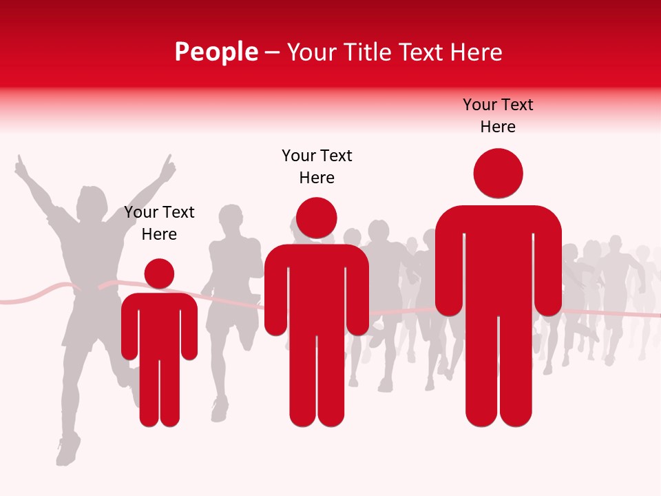 Editable Vector Illustration Of The Winner Of A Race With All Figures As Separate Objects Stock Vector Illustration: PowerPoint Template