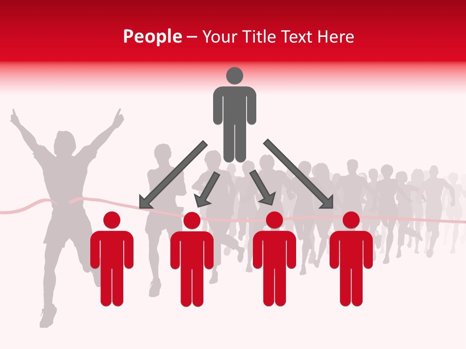 Editable Vector Illustration Of The Winner Of A Race With All Figures As Separate Objects Stock Vector Illustration: PowerPoint Template