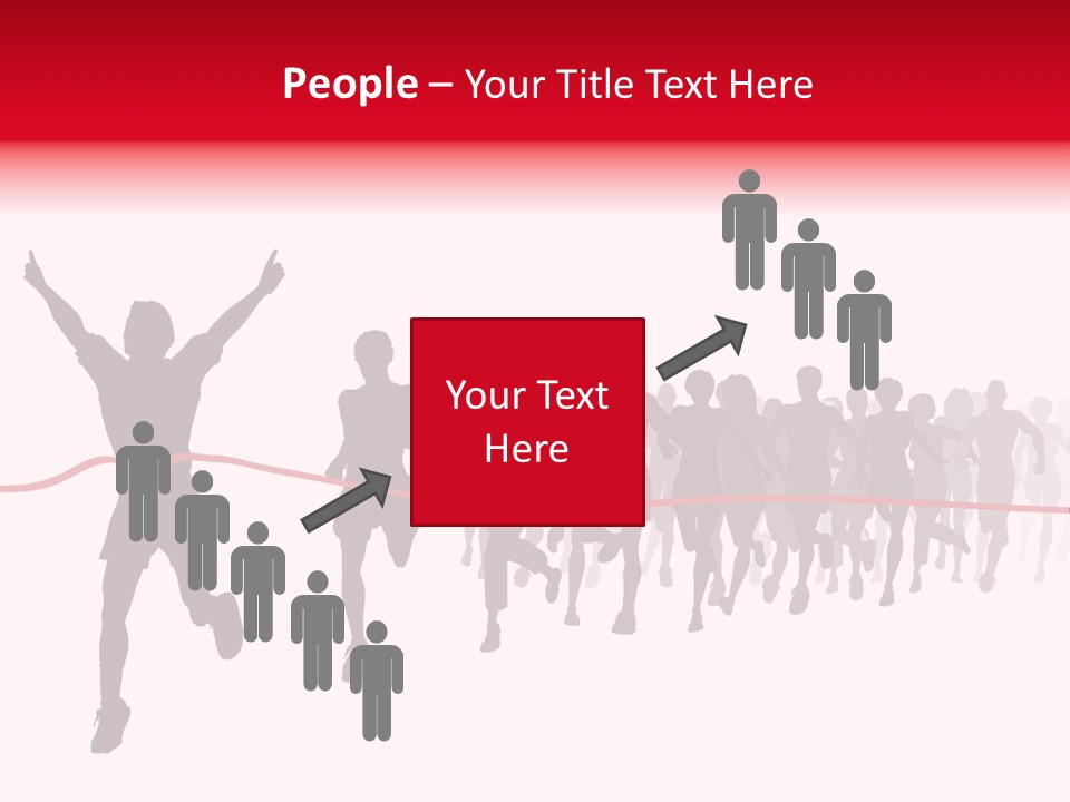 Editable Vector Illustration Of The Winner Of A Race With All Figures As Separate Objects Stock Vector Illustration: PowerPoint Template