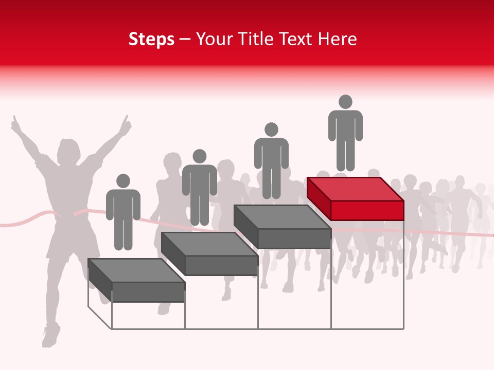 Editable Vector Illustration Of The Winner Of A Race With All Figures As Separate Objects Stock Vector Illustration: PowerPoint Template