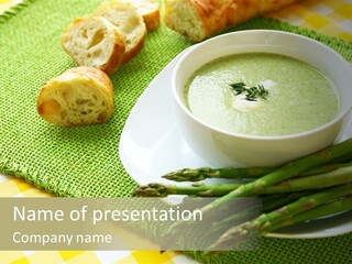 Bowl Of Asparagus Soup PowerPoint Template