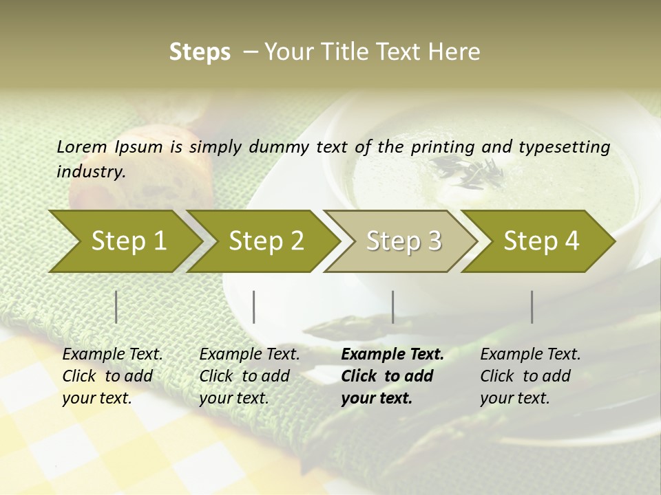 Bowl Of Asparagus Soup PowerPoint Template