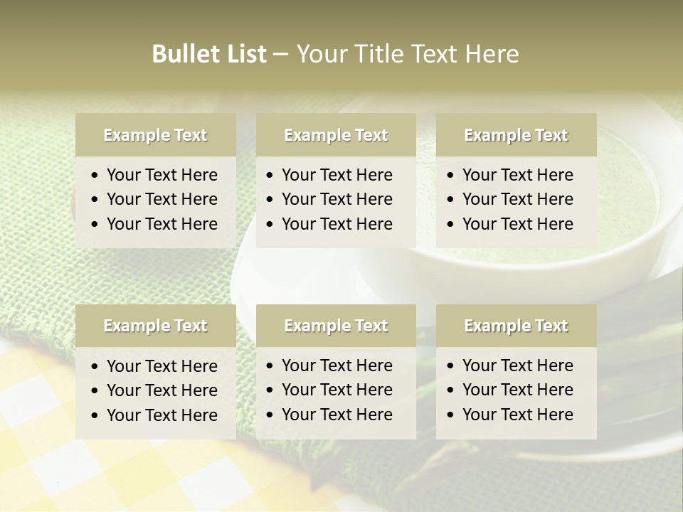 Bowl Of Asparagus Soup PowerPoint Template