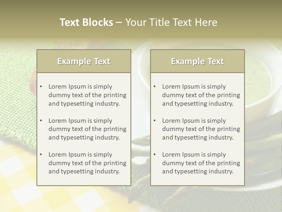 Bowl Of Asparagus Soup PowerPoint Template