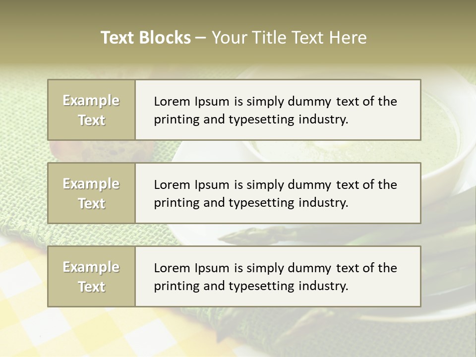 Bowl Of Asparagus Soup PowerPoint Template