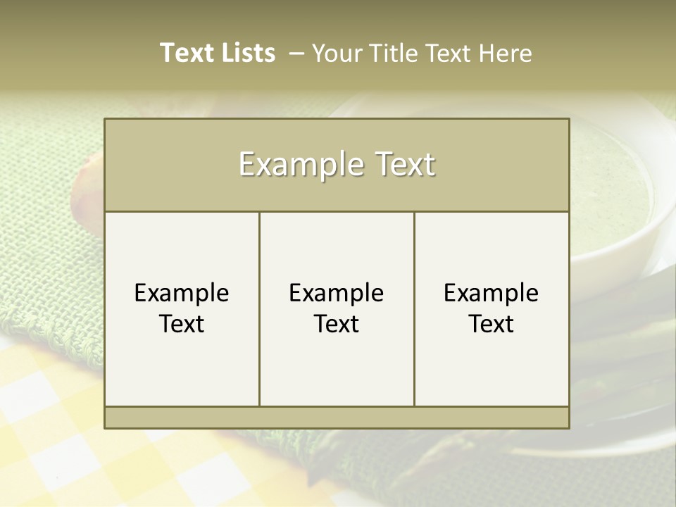 Bowl Of Asparagus Soup PowerPoint Template