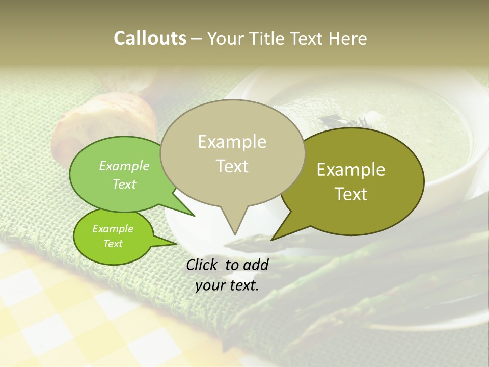 Bowl Of Asparagus Soup PowerPoint Template