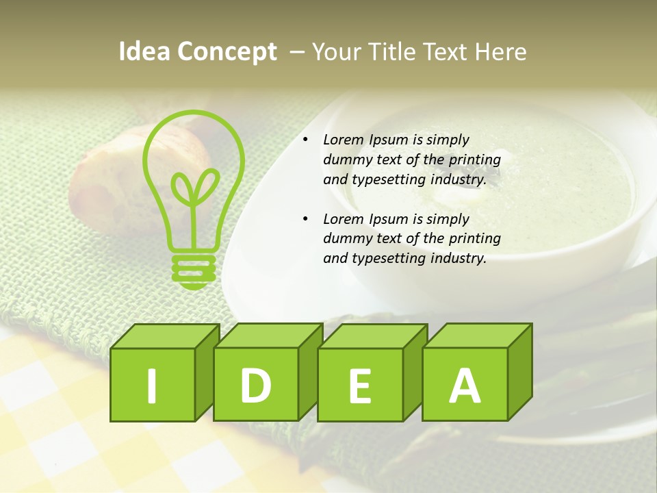 Bowl Of Asparagus Soup PowerPoint Template