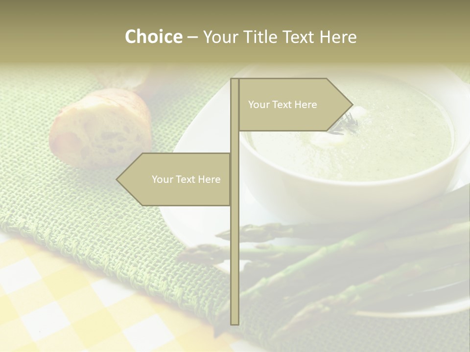 Bowl Of Asparagus Soup PowerPoint Template