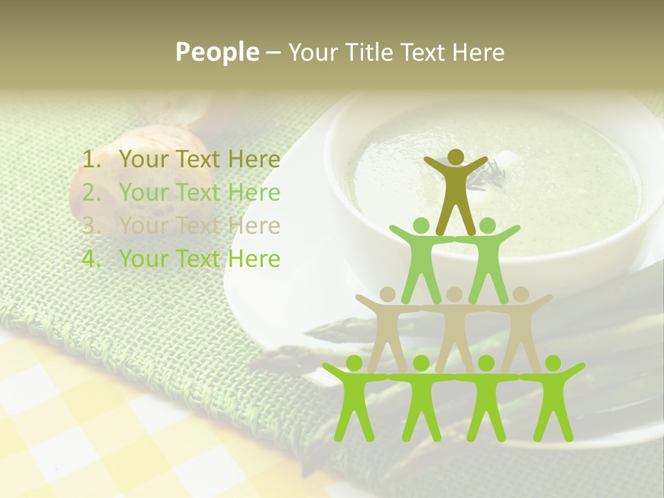 Bowl Of Asparagus Soup PowerPoint Template