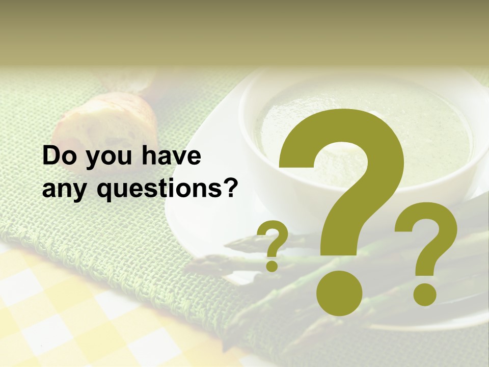 Bowl Of Asparagus Soup PowerPoint Template