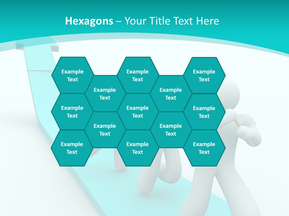 A Team Works Together To Pull Up A Growth Arrow PowerPoint Template