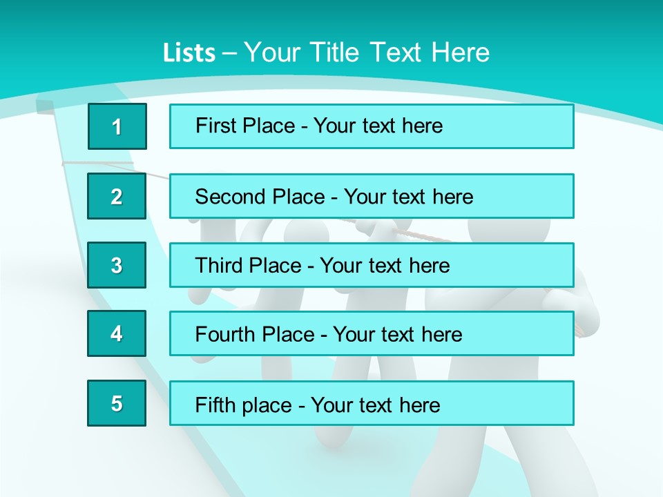 A Team Works Together To Pull Up A Growth Arrow PowerPoint Template