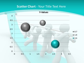 A Team Works Together To Pull Up A Growth Arrow PowerPoint Template