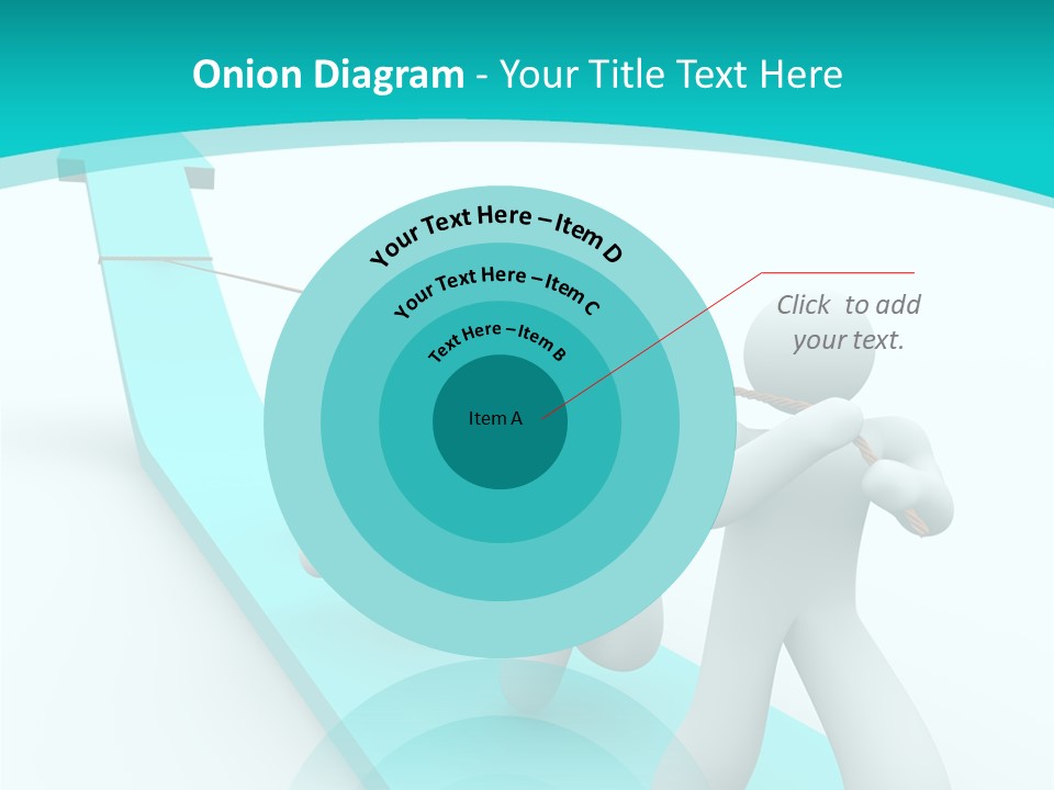 A Team Works Together To Pull Up A Growth Arrow PowerPoint Template