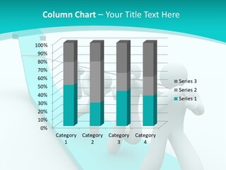 A Team Works Together To Pull Up A Growth Arrow PowerPoint Template