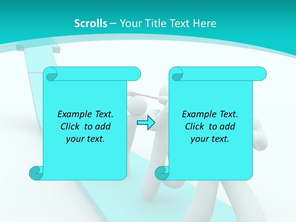 A Team Works Together To Pull Up A Growth Arrow PowerPoint Template