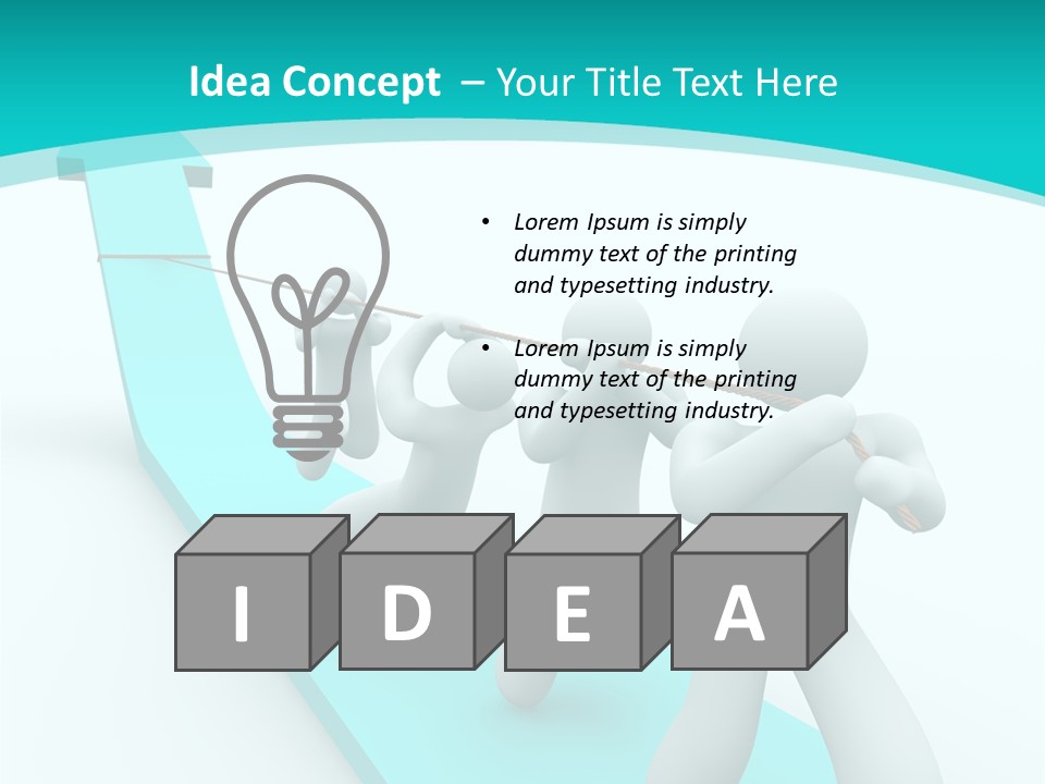 A Team Works Together To Pull Up A Growth Arrow PowerPoint Template