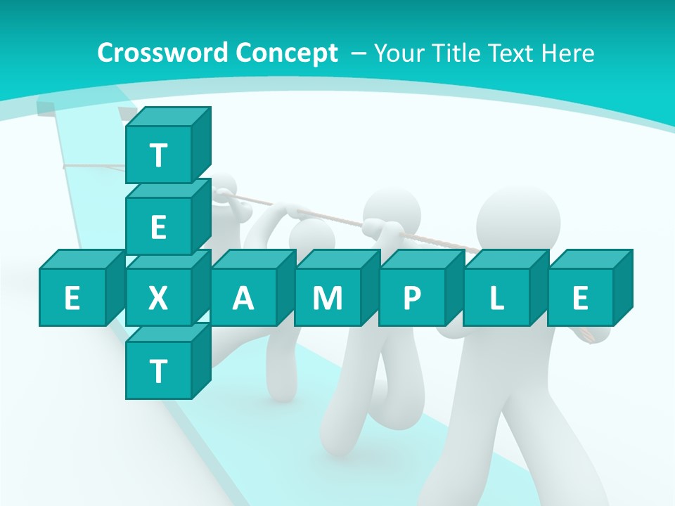 A Team Works Together To Pull Up A Growth Arrow PowerPoint Template