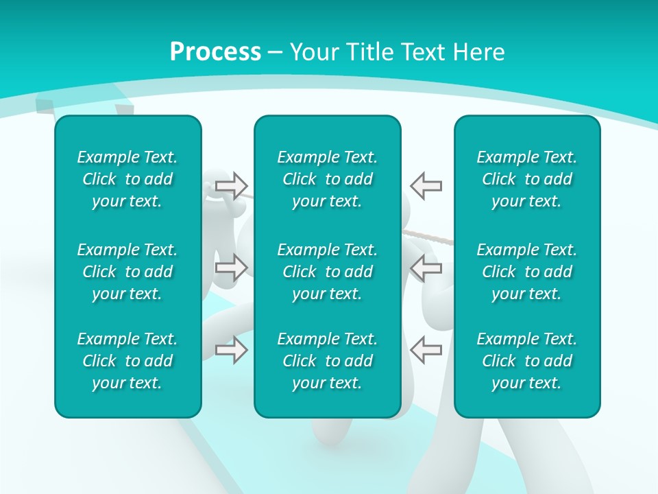 A Team Works Together To Pull Up A Growth Arrow PowerPoint Template