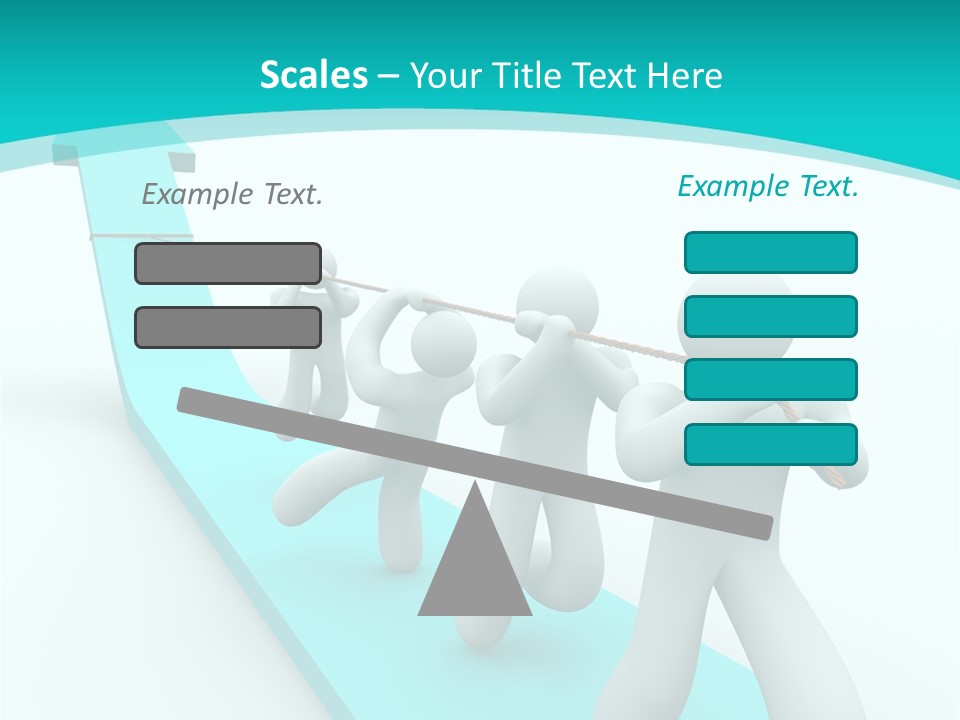 A Team Works Together To Pull Up A Growth Arrow PowerPoint Template