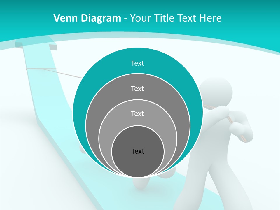 A Team Works Together To Pull Up A Growth Arrow PowerPoint Template