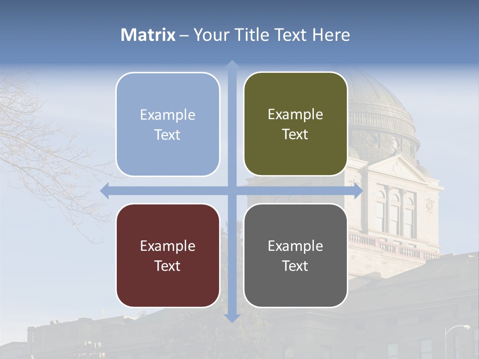 The Montana State Capitol Building In Downtown Helena PowerPoint Template