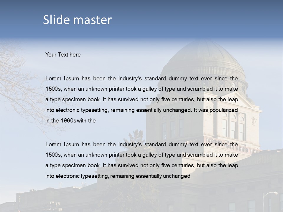 The Montana State Capitol Building In Downtown Helena PowerPoint Template