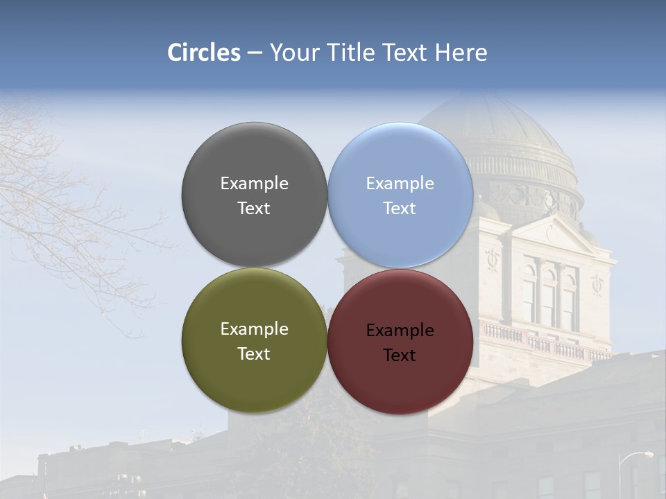 The Montana State Capitol Building In Downtown Helena PowerPoint Template