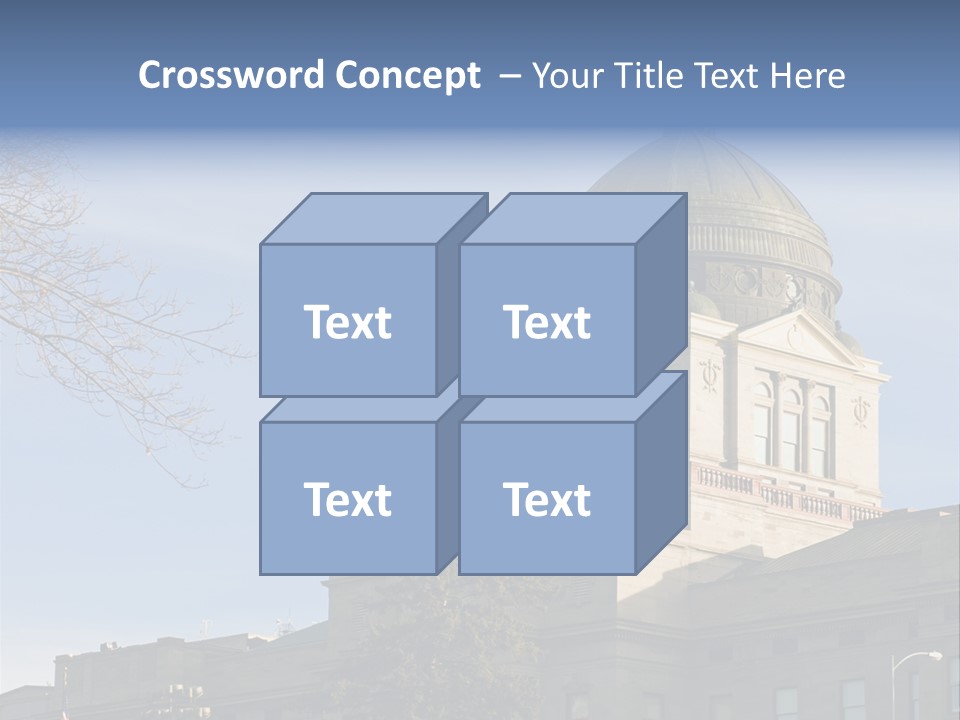 The Montana State Capitol Building In Downtown Helena PowerPoint Template