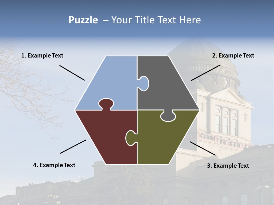 The Montana State Capitol Building In Downtown Helena PowerPoint Template