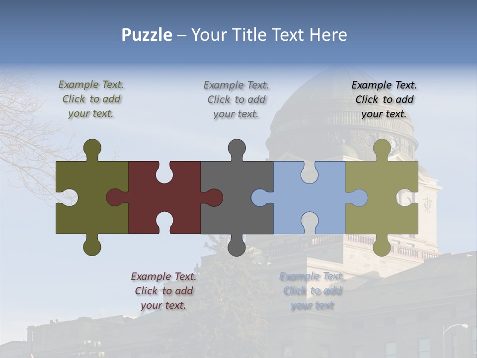 The Montana State Capitol Building In Downtown Helena PowerPoint Template