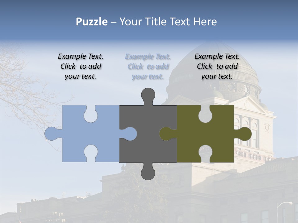 The Montana State Capitol Building In Downtown Helena PowerPoint Template