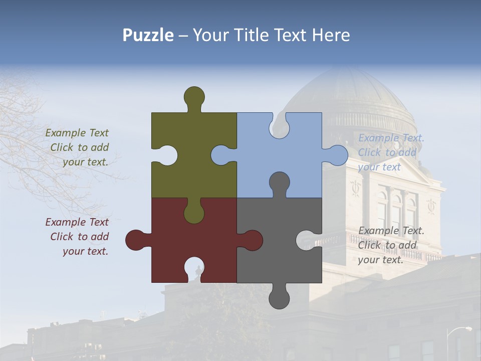 The Montana State Capitol Building In Downtown Helena PowerPoint Template