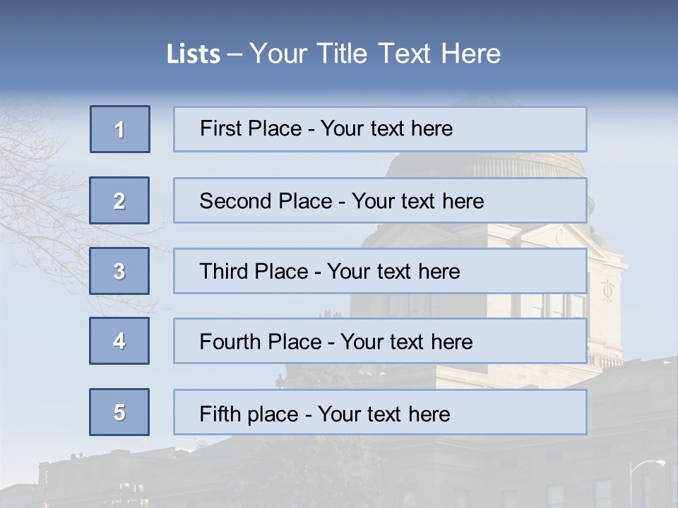 The Montana State Capitol Building In Downtown Helena PowerPoint Template