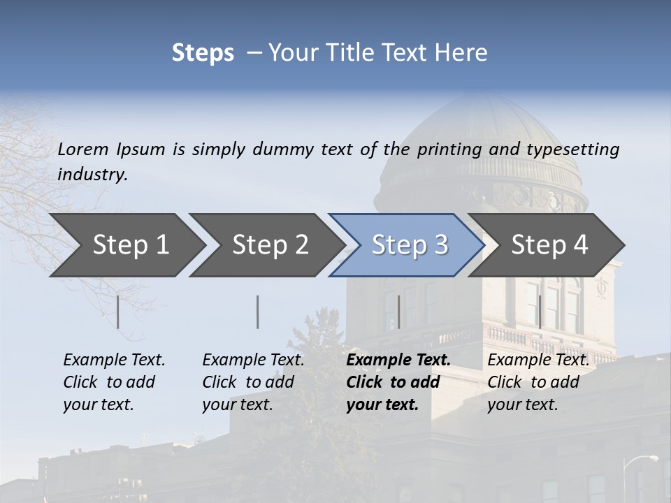 The Montana State Capitol Building In Downtown Helena PowerPoint Template