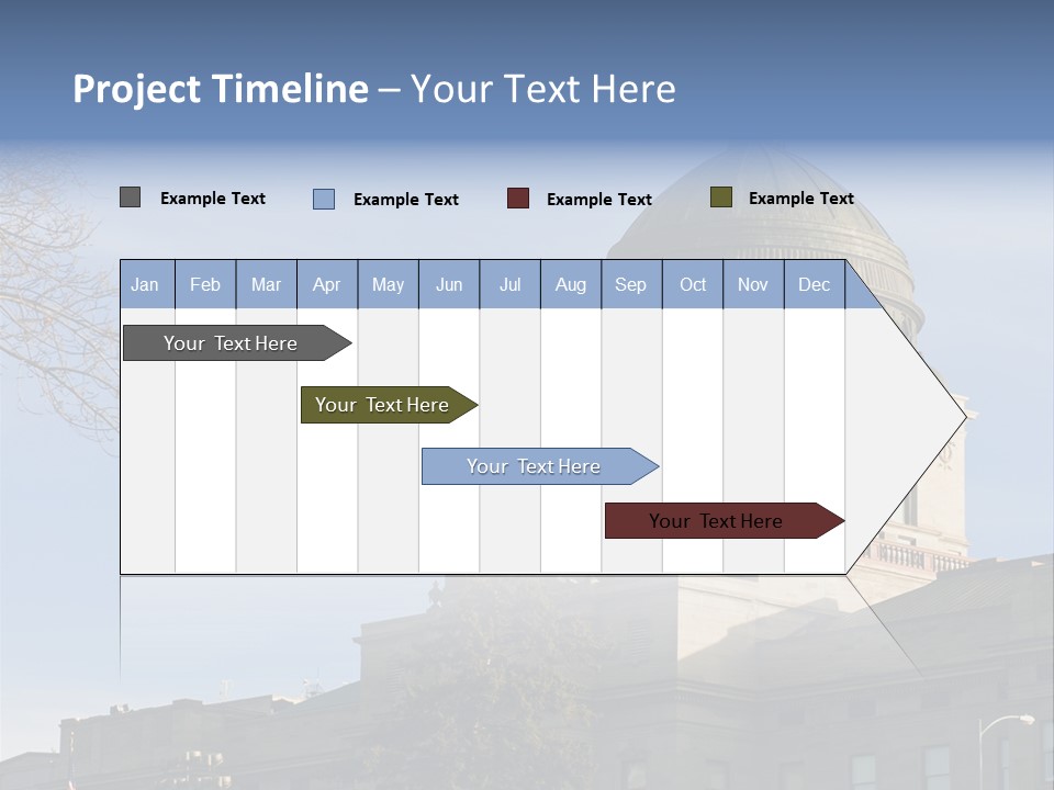The Montana State Capitol Building In Downtown Helena PowerPoint Template
