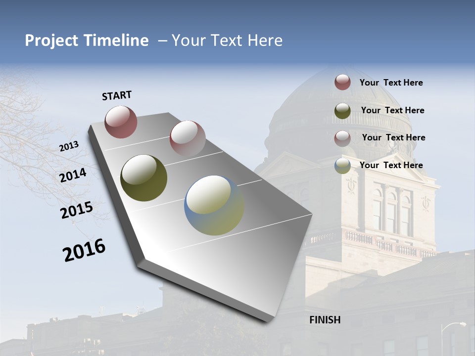 The Montana State Capitol Building In Downtown Helena PowerPoint Template