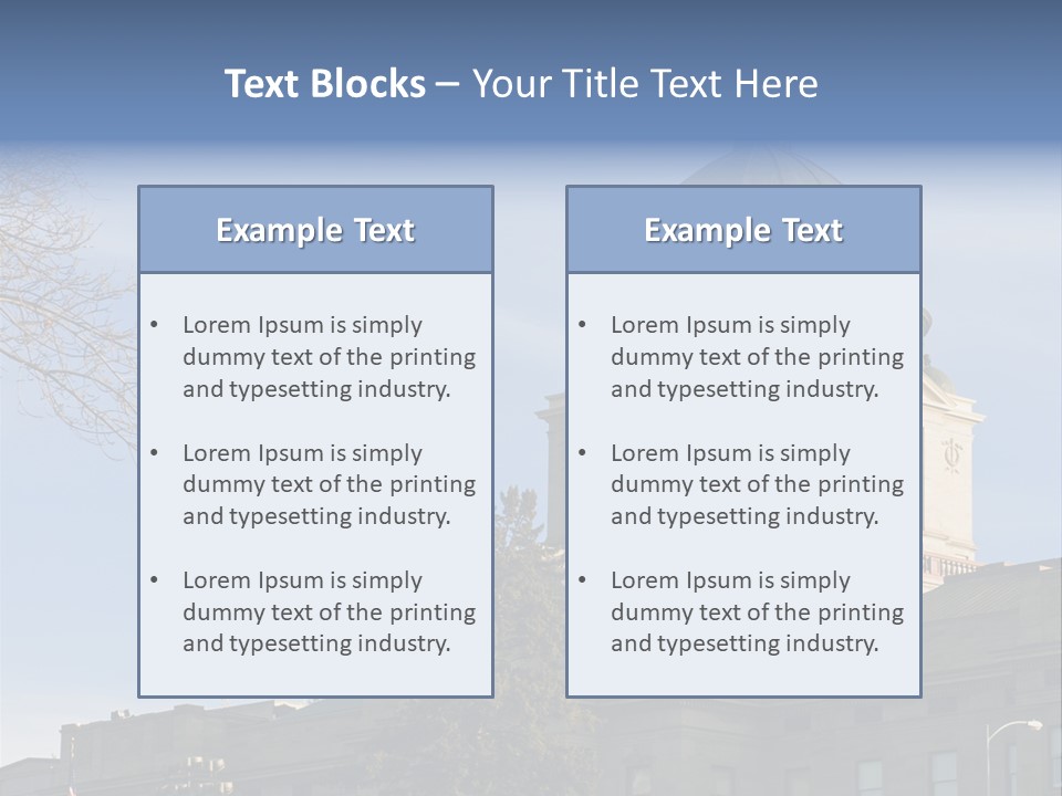 The Montana State Capitol Building In Downtown Helena PowerPoint Template